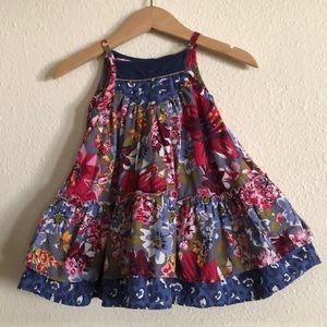 Heartworks Layered Dress - Floral and Blue Cheetah